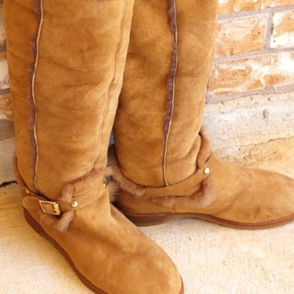 Jimmy Choo Tan Over the Knee Boots Suede - Picture 10 of 12